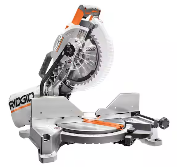 RIDGID 15 Amp 10 in. Corded Dual Bevel Miter Saw with LED Cut Line Indicator