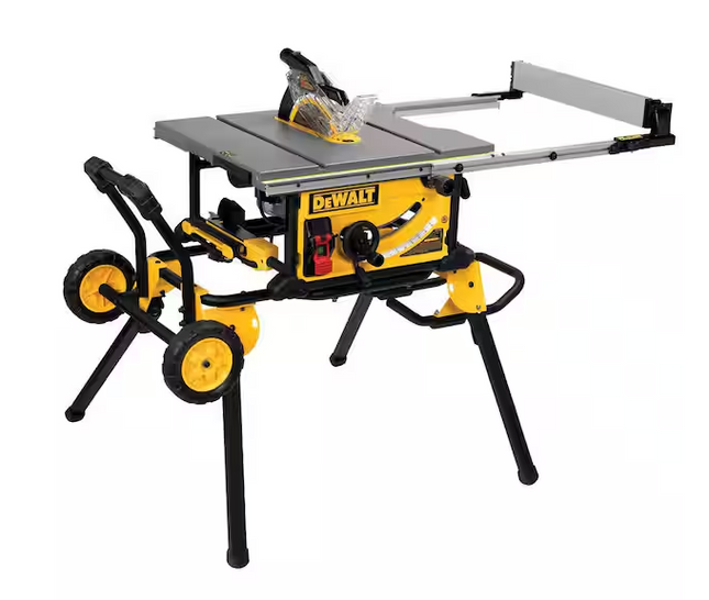 DEWALT 15 Amp Corded 10 in. Job Site Table Saw with Rolling Stand