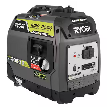 RYOBI 2500-Watt Recoil Start Gas Powered Inverter Generator with CO Shutdown