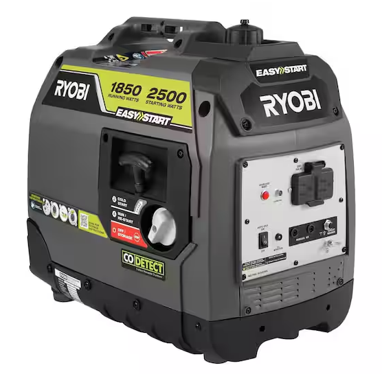 RYOBI 2500-Watt Recoil Start Gas Powered Inverter Generator with CO Shutdown
