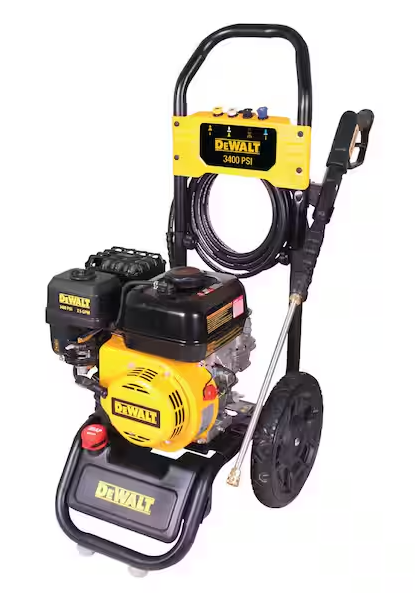 DEWALT 3400 PSI 2.5 GPM Gas Pressure Washer with Maintenance-Free Pump, Heavy-Duty Commercial Cold Water Power Washer