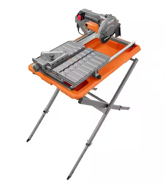 RIDGID 9-Amp 7 in. Blade Corded Wet Tile Saw with Stand