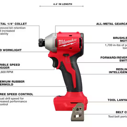 Milwaukee Cordless Hammer Drill/Impact Driver Combo Kit (2-Tool)
