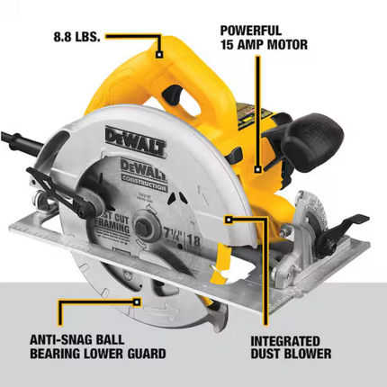 15 Amp Corded 7-1/4 in. Lightweight Circular Saw