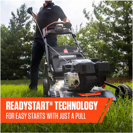 21 in. 190 cc Briggs and Stratton Gas 3-in-1 Dual Blade RWD Self-Propelled Lawn Mower with Single Lever Deck Adjustment