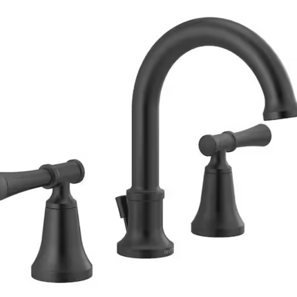 Delta Chamberlain 8 in. Widespread 2-Handle Bathroom Faucet in Matte Black