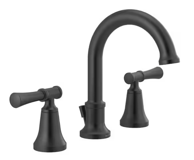 Delta Chamberlain 8 in. Widespread 2-Handle Bathroom Faucet in Matte Black