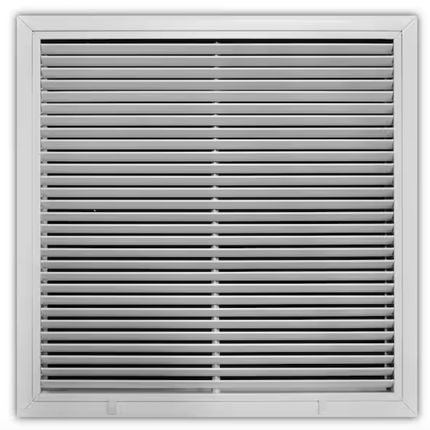 20 in. x 20 in. Aluminum Fixed Bar Return Air Grille in White