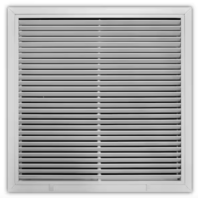 20 in. x 20 in. Aluminum Fixed Bar Return Air Grille in White