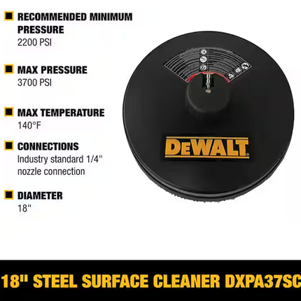 DEWALT Universal 18 in. Surface Cleaner for Cold Water Pressure Washers Rated up to 3700 PSI