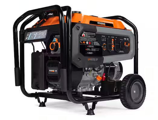 GENERAC 8,125/6500-Watt Electric Start Dual Fuel Portable Generator w/ CoSense for DIY Projects,Outdoor Events and Power Outages