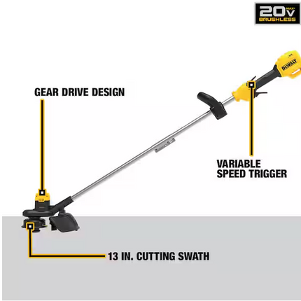 DEWALT 20V MAX 13 in. Cordless Battery Powered String Trimmer (Tool Only)