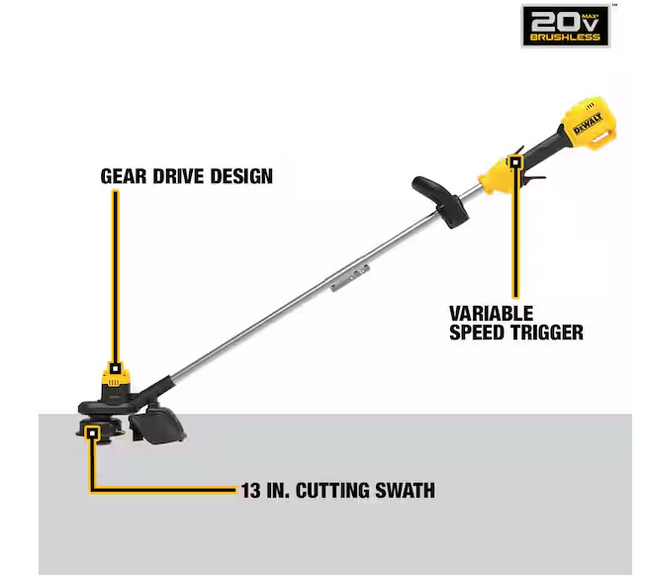 DEWALT 20V MAX 13 in. Cordless Battery Powered String Trimmer (Tool Only)