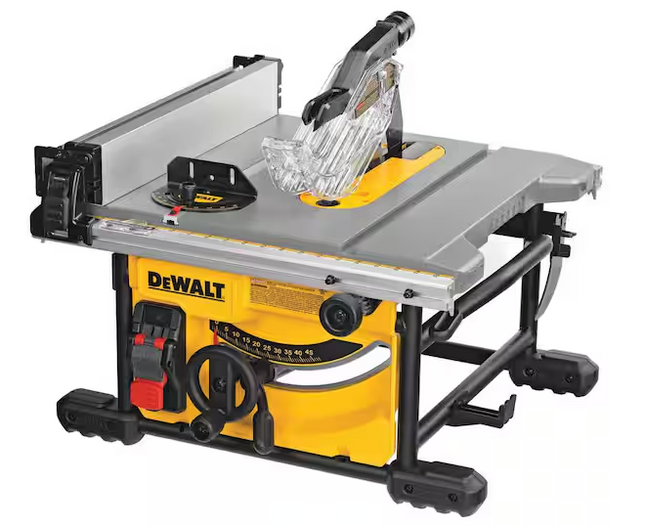 DEWALT 15 Amp Corded 8-1/4 in. Compact Portable Jobsite Tablesaw (Stand Not Included)
