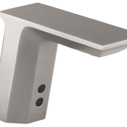 KOHLER 13466-VS K13466VS Geometric Battery-Powered Touchless Bathroom Faucet, Vibrant Stainless