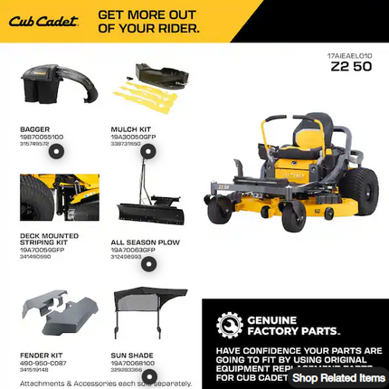 CUB CADET Ultima Z2 50in. Fabricated Deck 23HP V-Twin Kawasaki FR Series Engine Dual Hydro Drive Gas Zero Turn Riding Lawn Mower