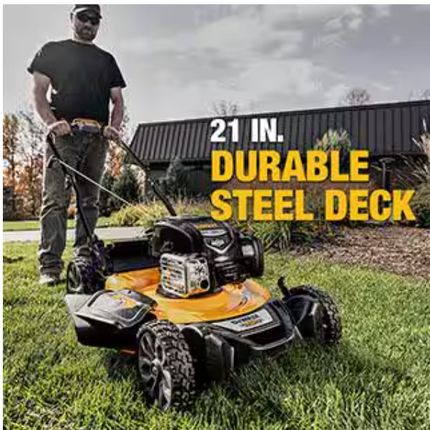 DEWALT 21 in. 163cc Briggs and Stratton 725Exi Engine Rear Wheel Drive 3-in-1 Gas Self Propelled Walk Behind Lawn Mower