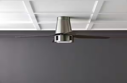 GLUCKSTEINELEMENTS Hugh 52 in. Integrated LED Indoor Nickel Ceiling Fan