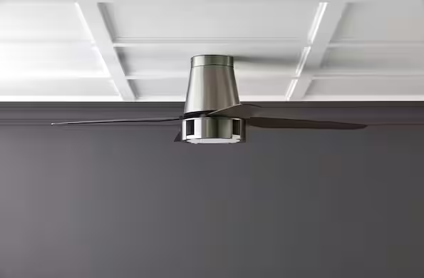 GLUCKSTEINELEMENTS Hugh 52 in. Integrated LED Indoor Nickel Ceiling Fan